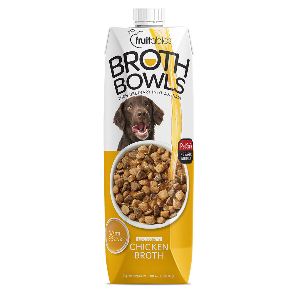 Fruitables Broth Bowls Chicken DOG 1 LT