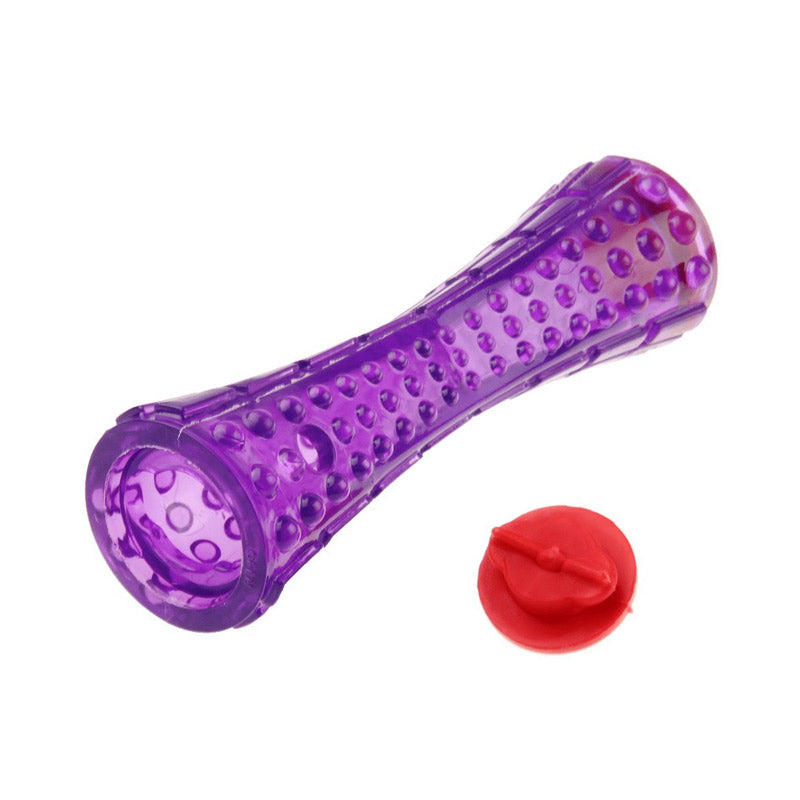 Treat Dispenser "Johnny Stick' TPR Transparent Purple