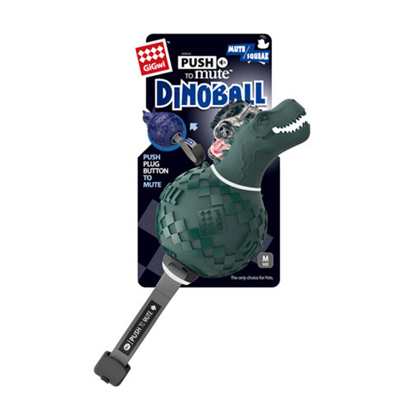 Gigwi Dinoball T-Rex 'Push To Mute' Lake Blue