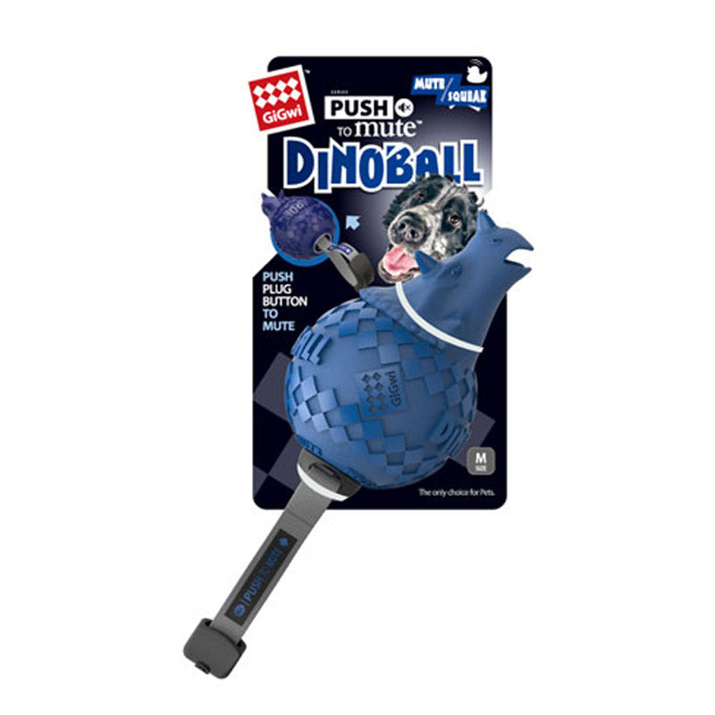 Gigwi Dinoball Triceratops "Push to Mute" Light Blue
