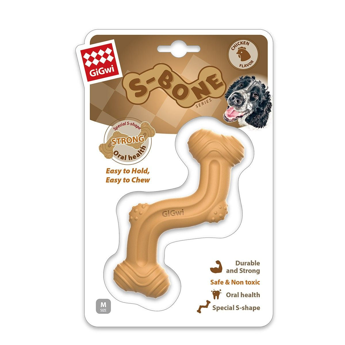 GiGwi Nylon Bone With S Shape - 5.5" (Medium)