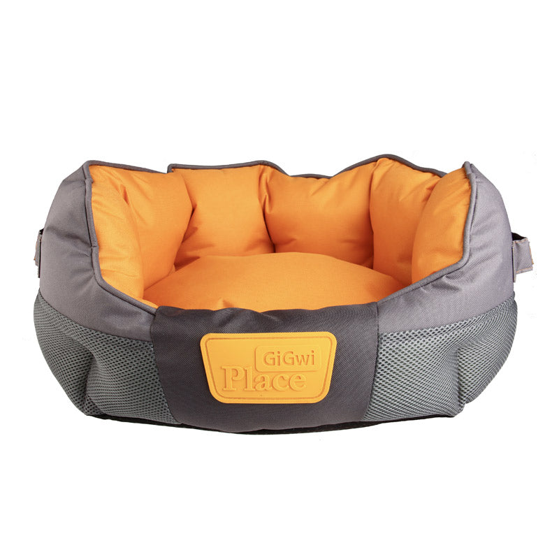 Gigwi Place Soft Bed Canvas TPR Gray & Orange - Medium