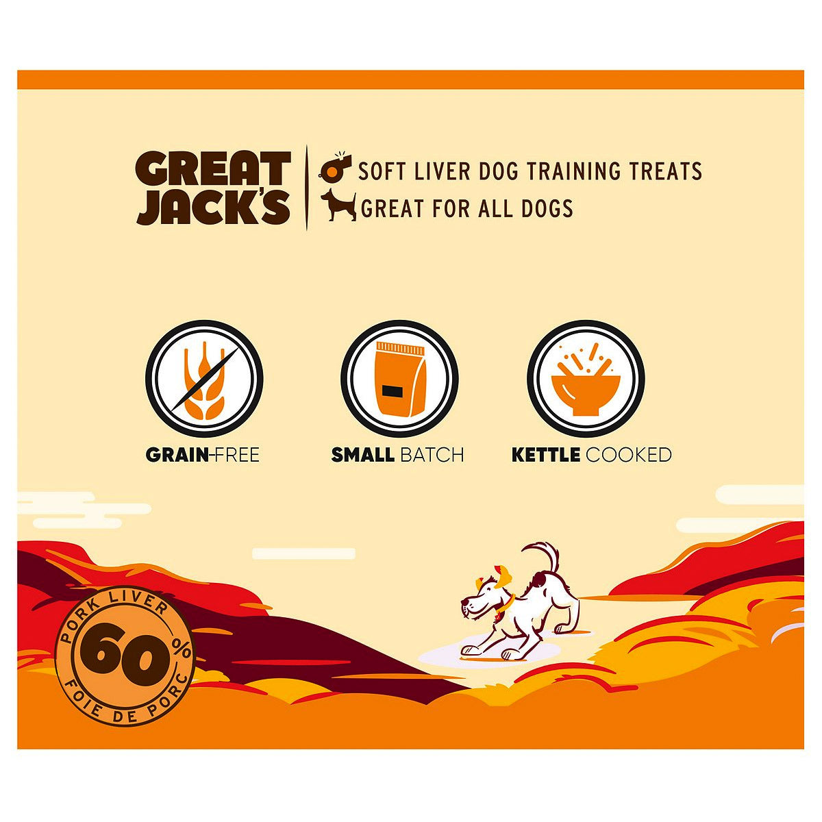 Great Jack's Liver with Cheese Recipe Grain-Free Dog Treats 7oz / 198gm