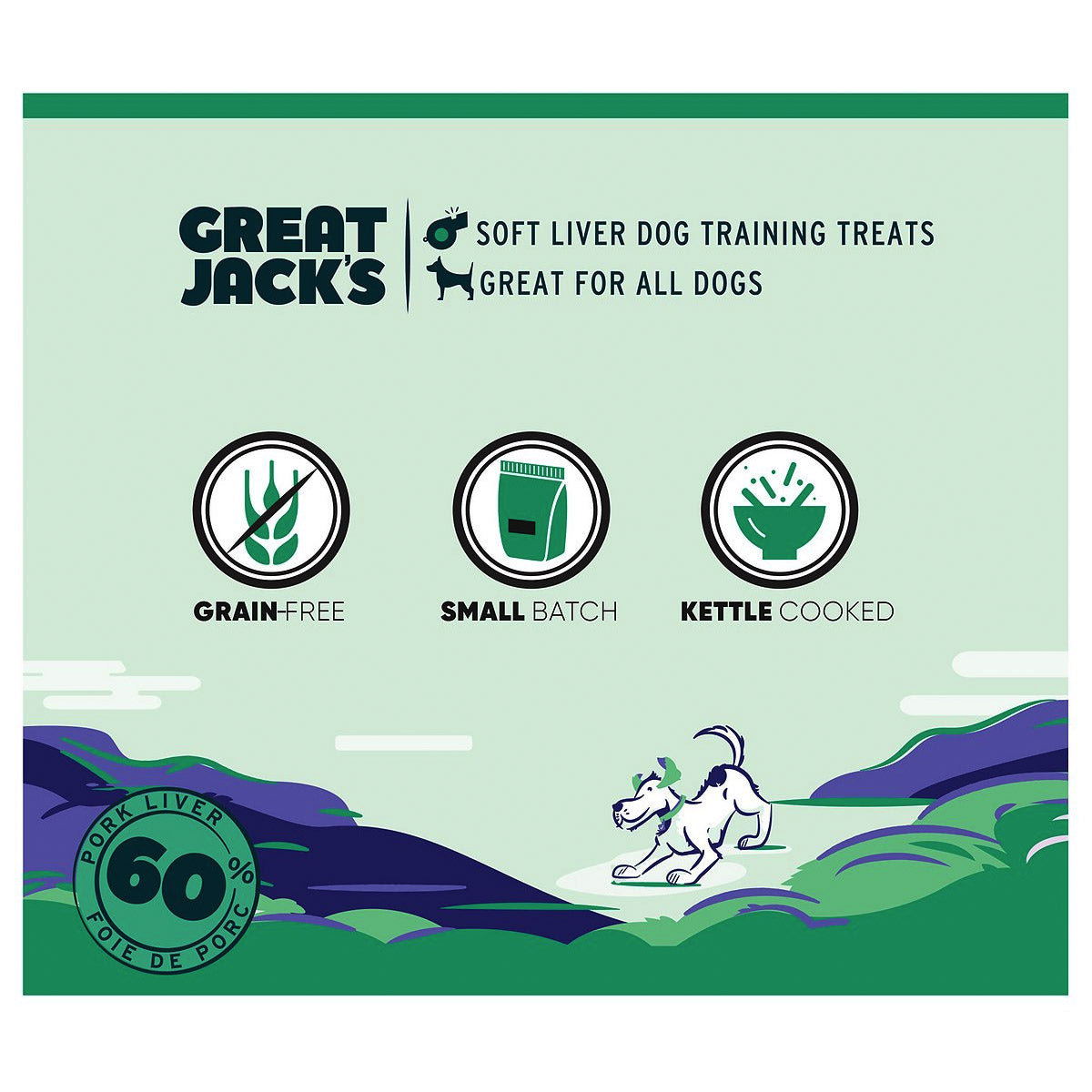 Great Jack’s Liver with Kelp Recipe Grain-Free Dog Treats 7oz / 198gm