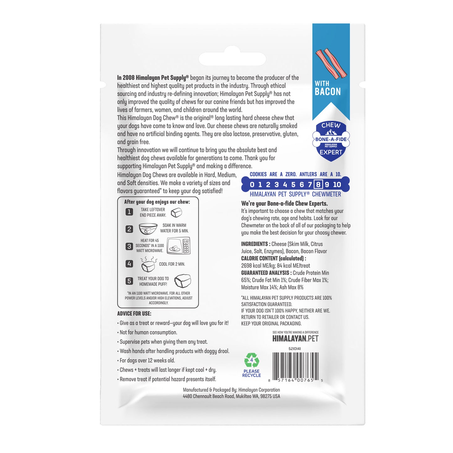 Himalayan Dog Chew Bacon - Small