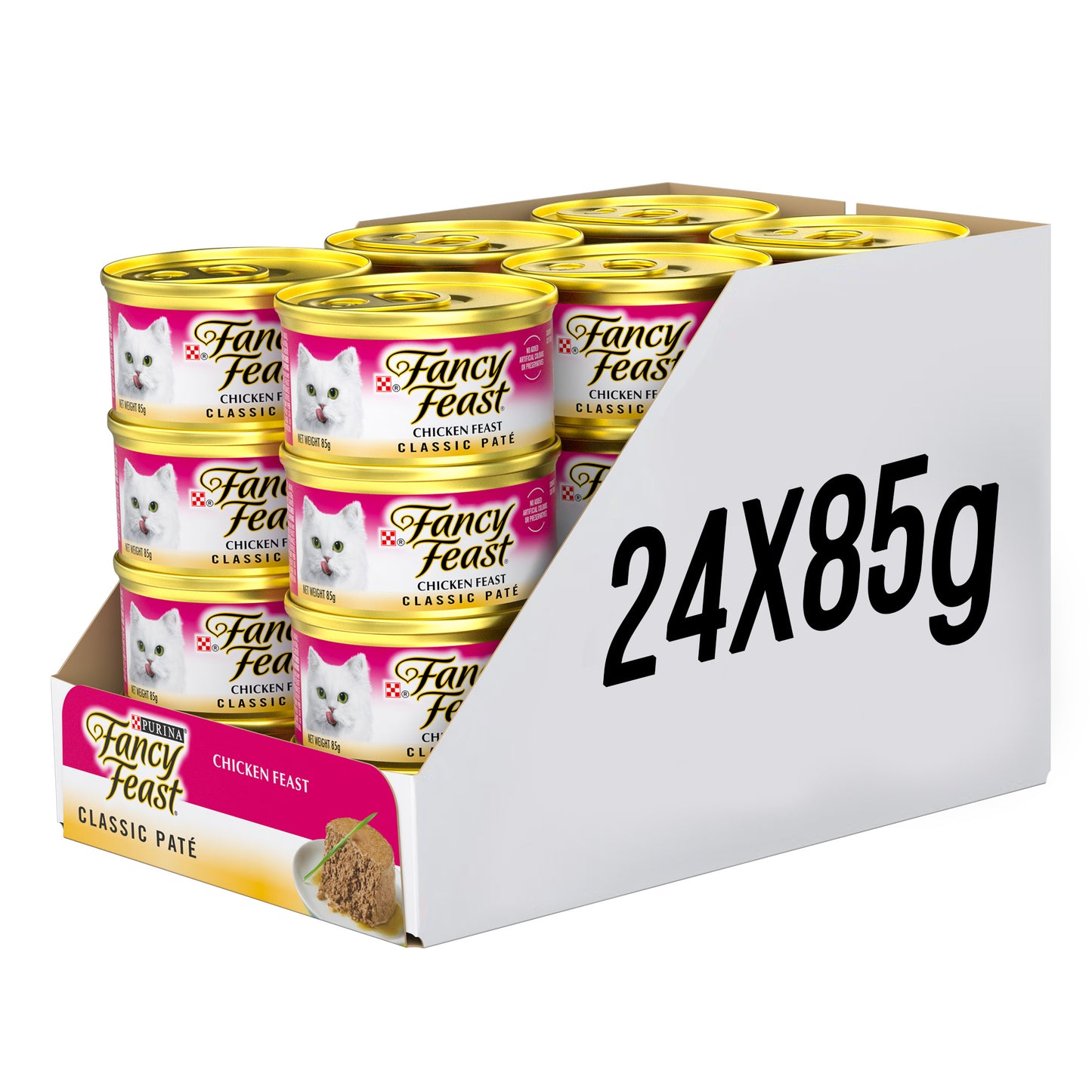 85gm (Pack of 24) Purina Fancy Feast Classic Chicken Wet Cat Food
