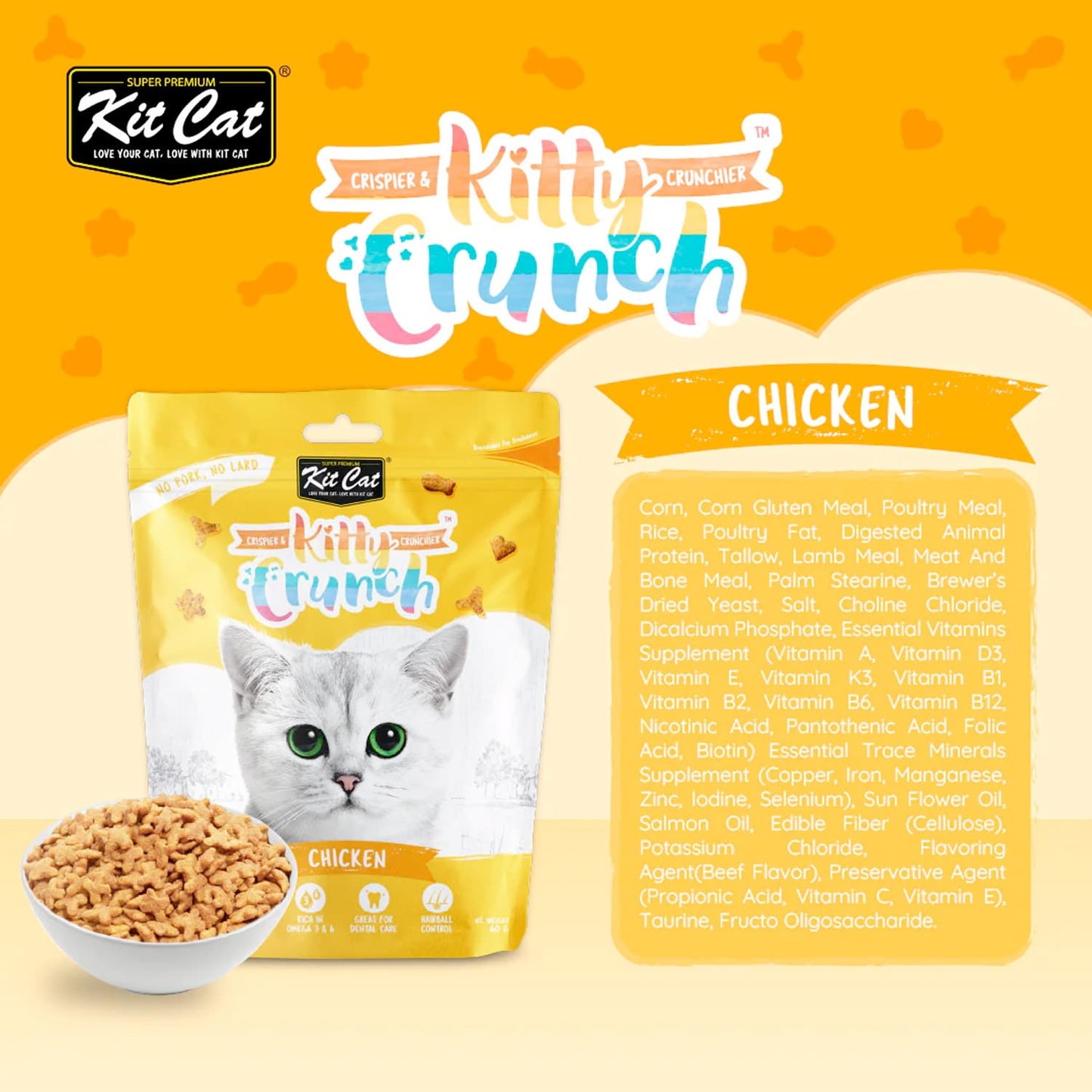 Kit Cat Kitty Crunch Chicken Flavor 60g