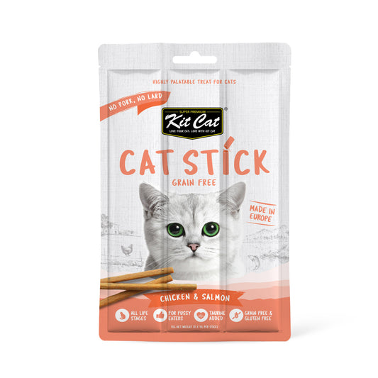 Kit Cat Grain Free Cat Stick Chicken  &  Salmon 15g