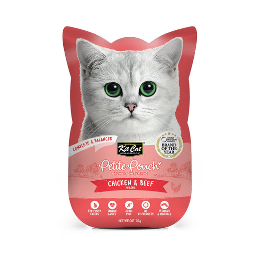 Kit Cat Petite Pouch 70g - Chicken & Beef