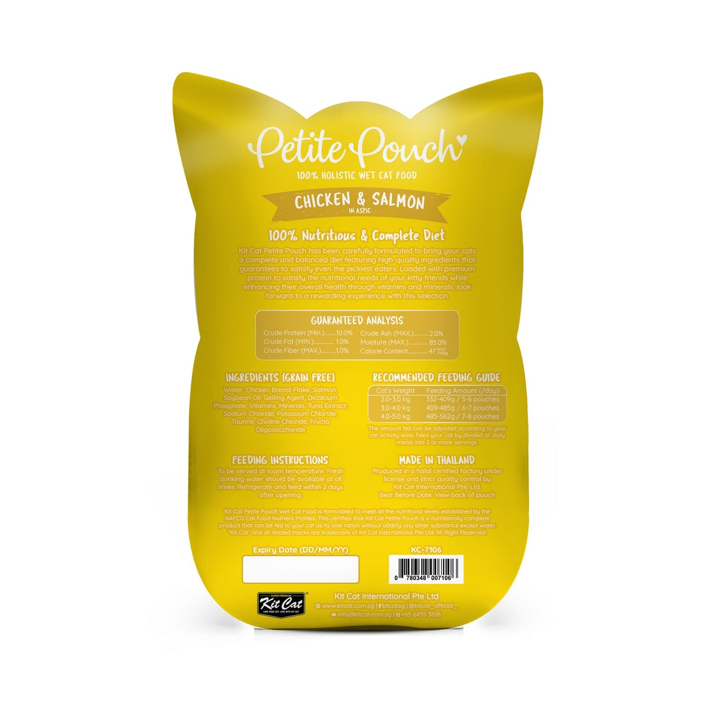 Kit Cat Petite Pouch 70g - Chicken & Salmon