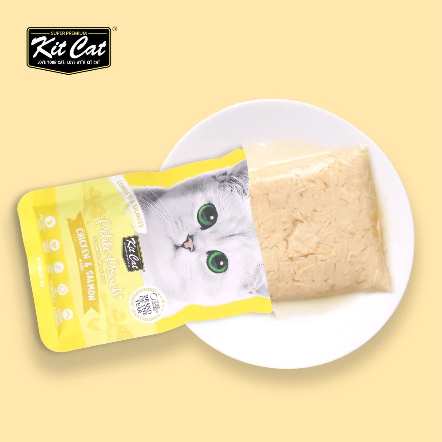 Kit Cat Petite Pouch 70g - Chicken & Salmon