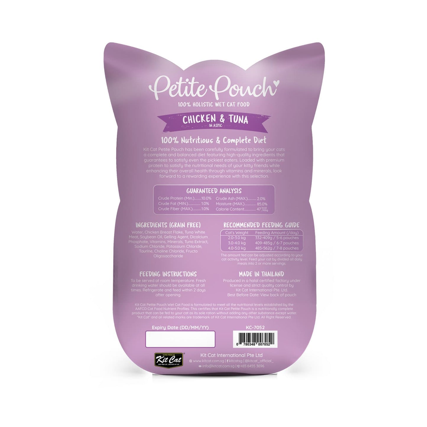 Kit Cat Petite Pouch 70g - Chicken & Tuna (1 Box -24pcs)