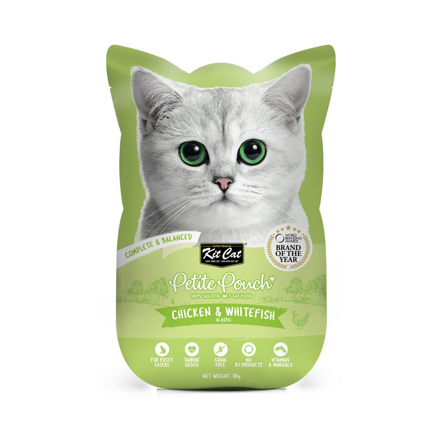 Kit Cat Petite Pouch 70g - Chicken & Whitefish