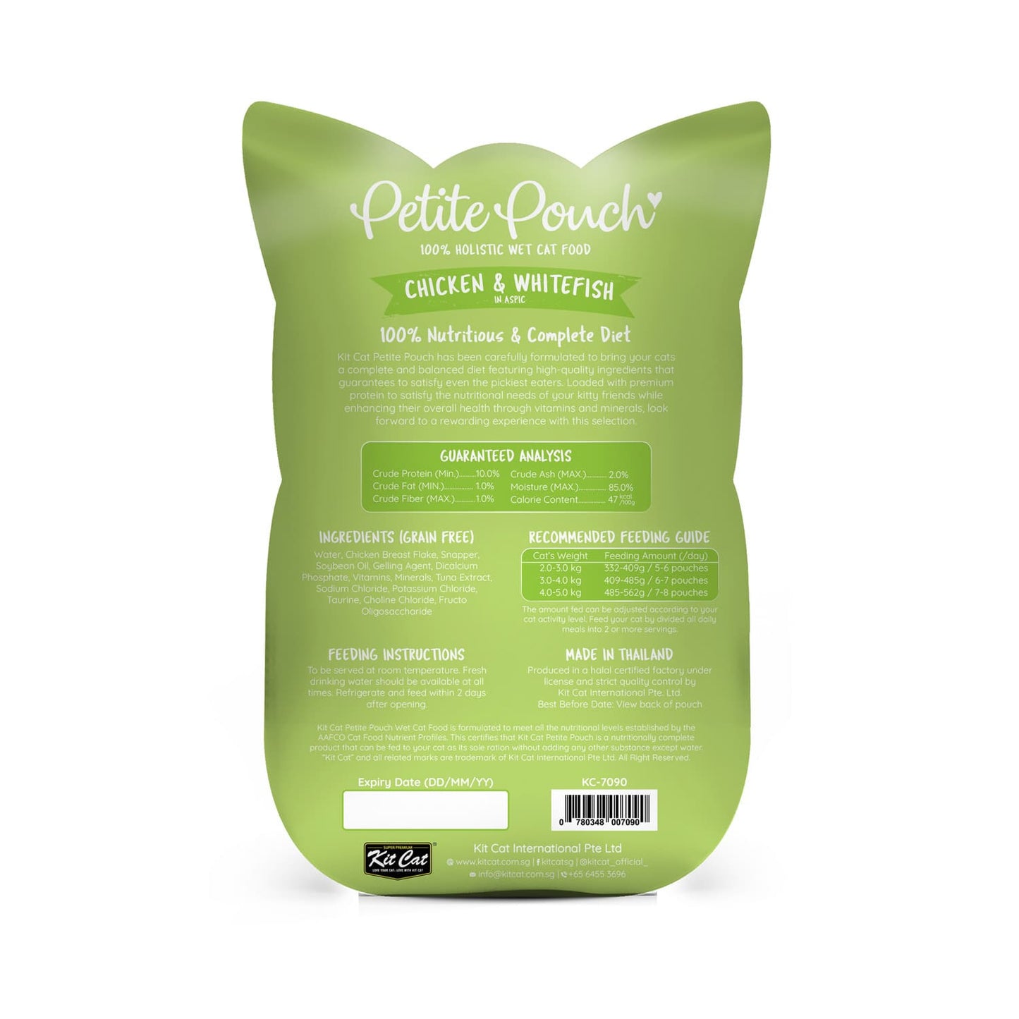 Kit Cat Petite Pouch 70g - Chicken & Whitefish