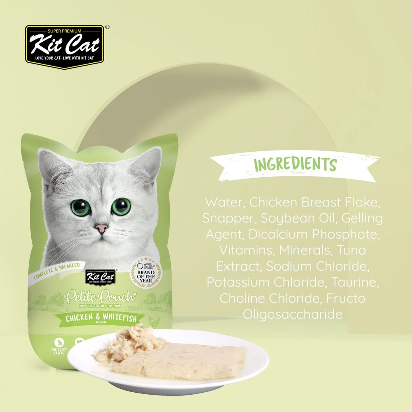 Kit Cat Petite Pouch 70g - Chicken & Whitefish