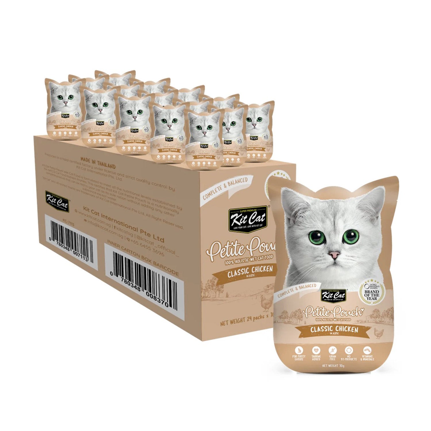 Kit Cat Petite Pouch 70g - Classic Chicken (1 Box -24pcs)