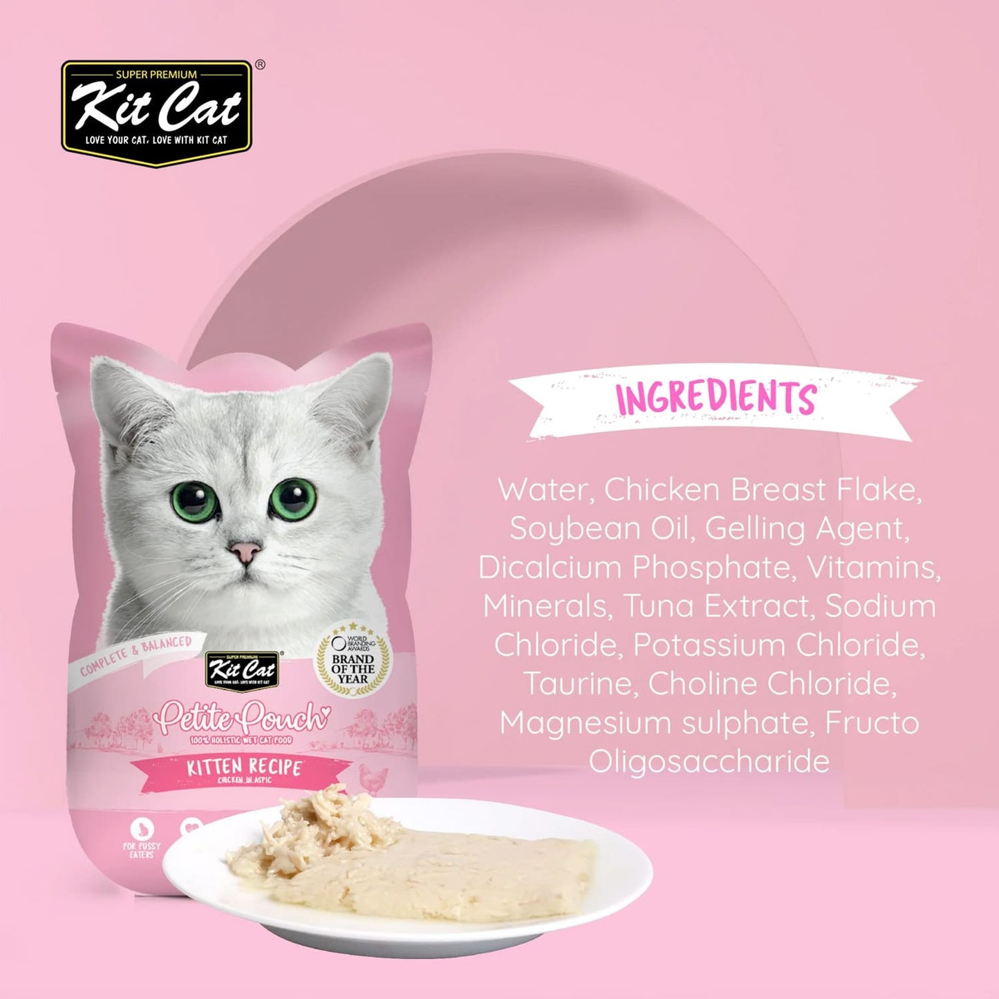 Kit Cat Petite Pouch 70g - Kitten Chicken