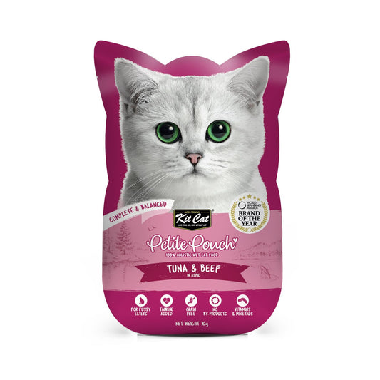 Kit Cat Petite Pouch 70g - Tuna & Beef