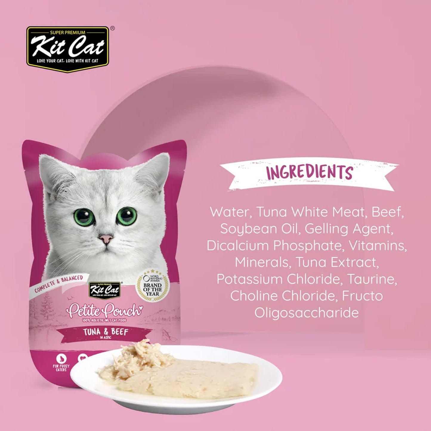 Kit Cat Petite Pouch 70g - Tuna & Beef