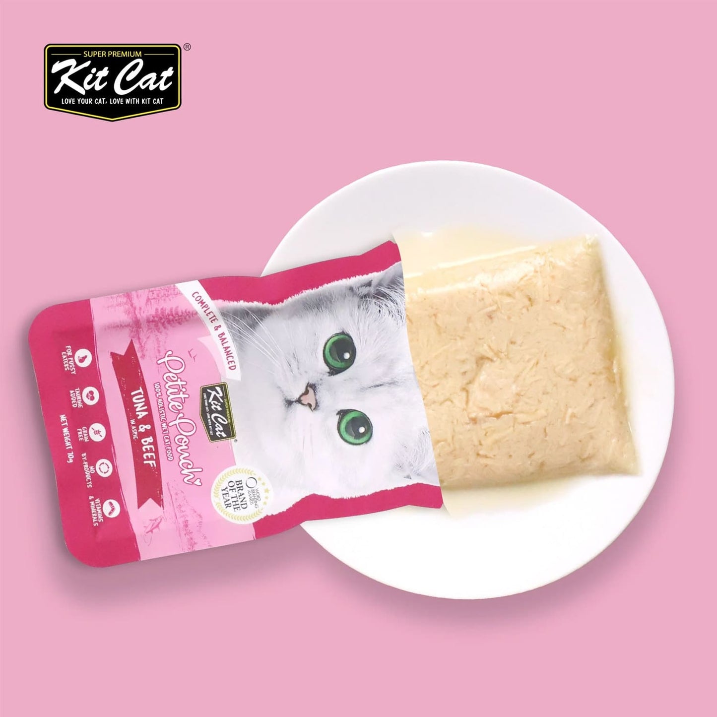 Kit Cat Petite Pouch 70g - Tuna & Beef