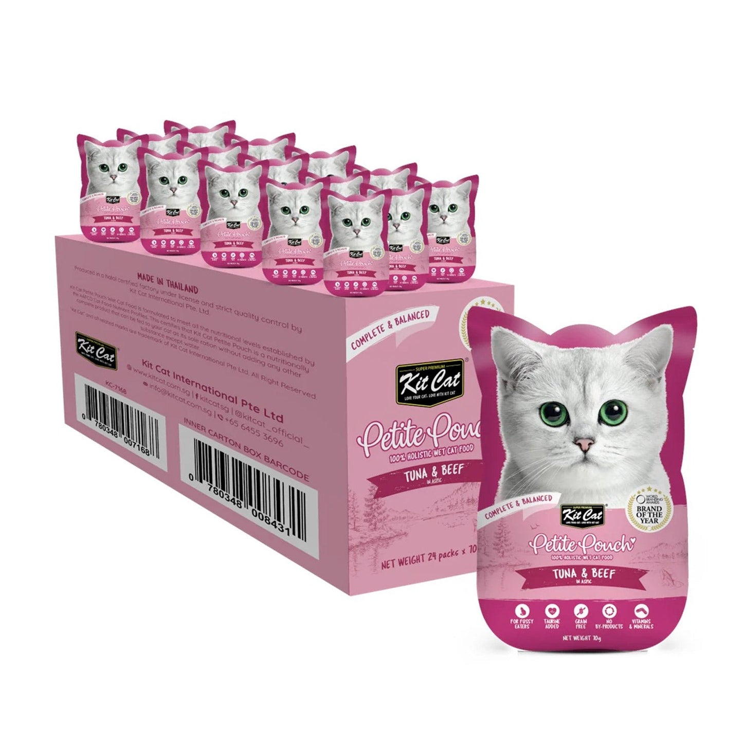 Kit Cat Petite Pouch 70g Tuna & Beef (1 Pc)