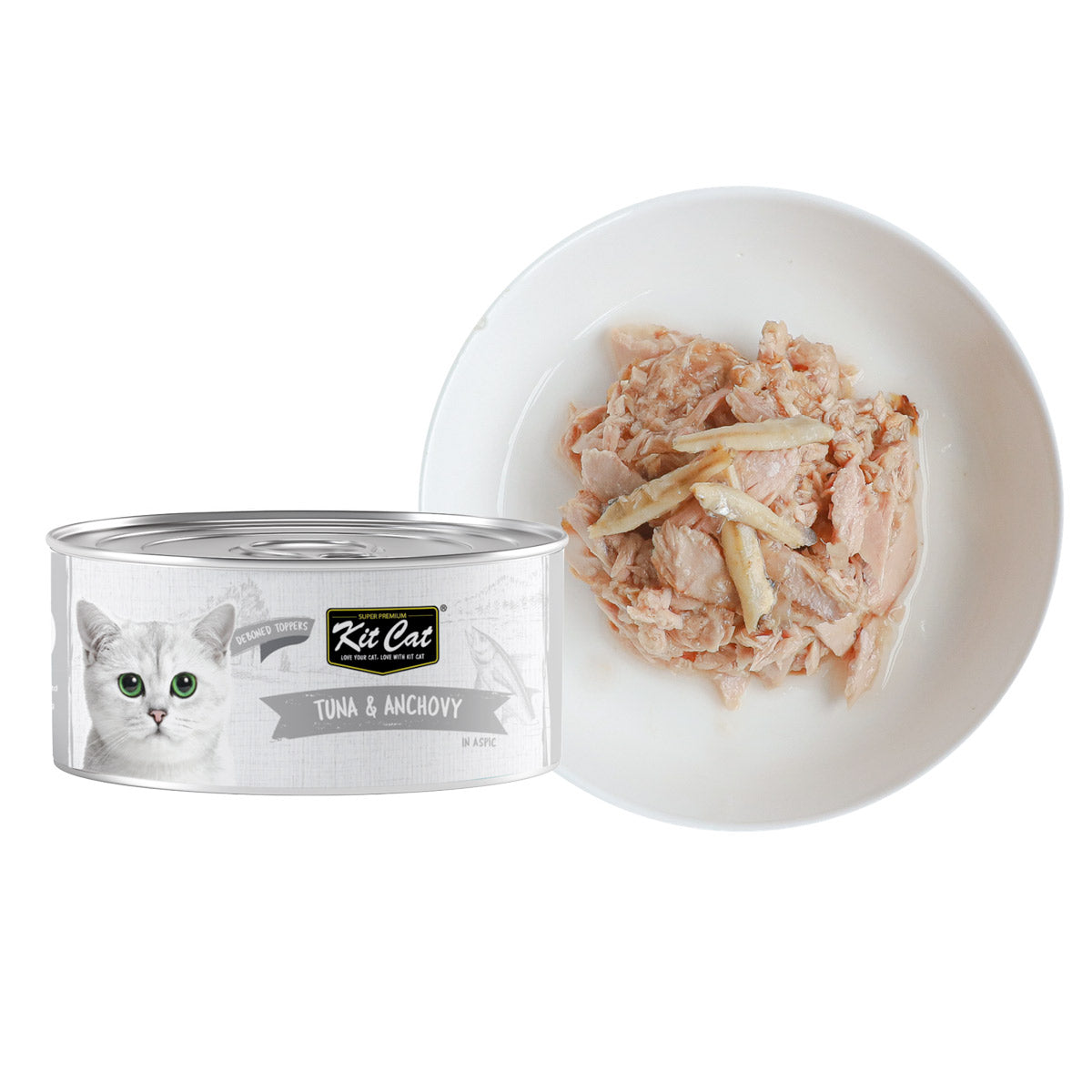 Kit Cat Deboned Tuna  &  Anchovy Toppers 80g (1 Box -24pcs)