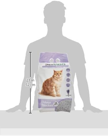 Pack of 3 Sun Oasis Clumping Cat Litter – Lavender Scented, Strong Odor Control, Low Dust, 10 L