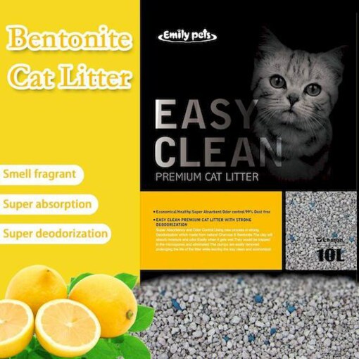 Emily Pets - Easy Clean Fresh Scented Bentonite Cat Litter (Lemon, 10L)