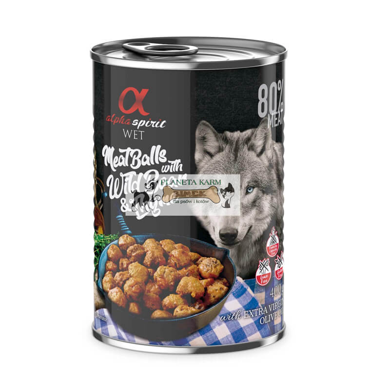 Wet Food Meat Balls with Boar & Thyme 400grms