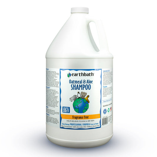 earthbath Oatmeal & Aloe Shampoo Fragrance Free Made in USA 128 oz (1 Gallon )