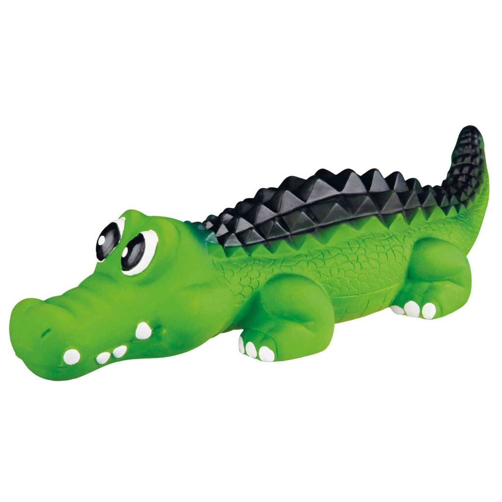 Trixie Latex Crocodile Dog Toy - GREEN/33CM