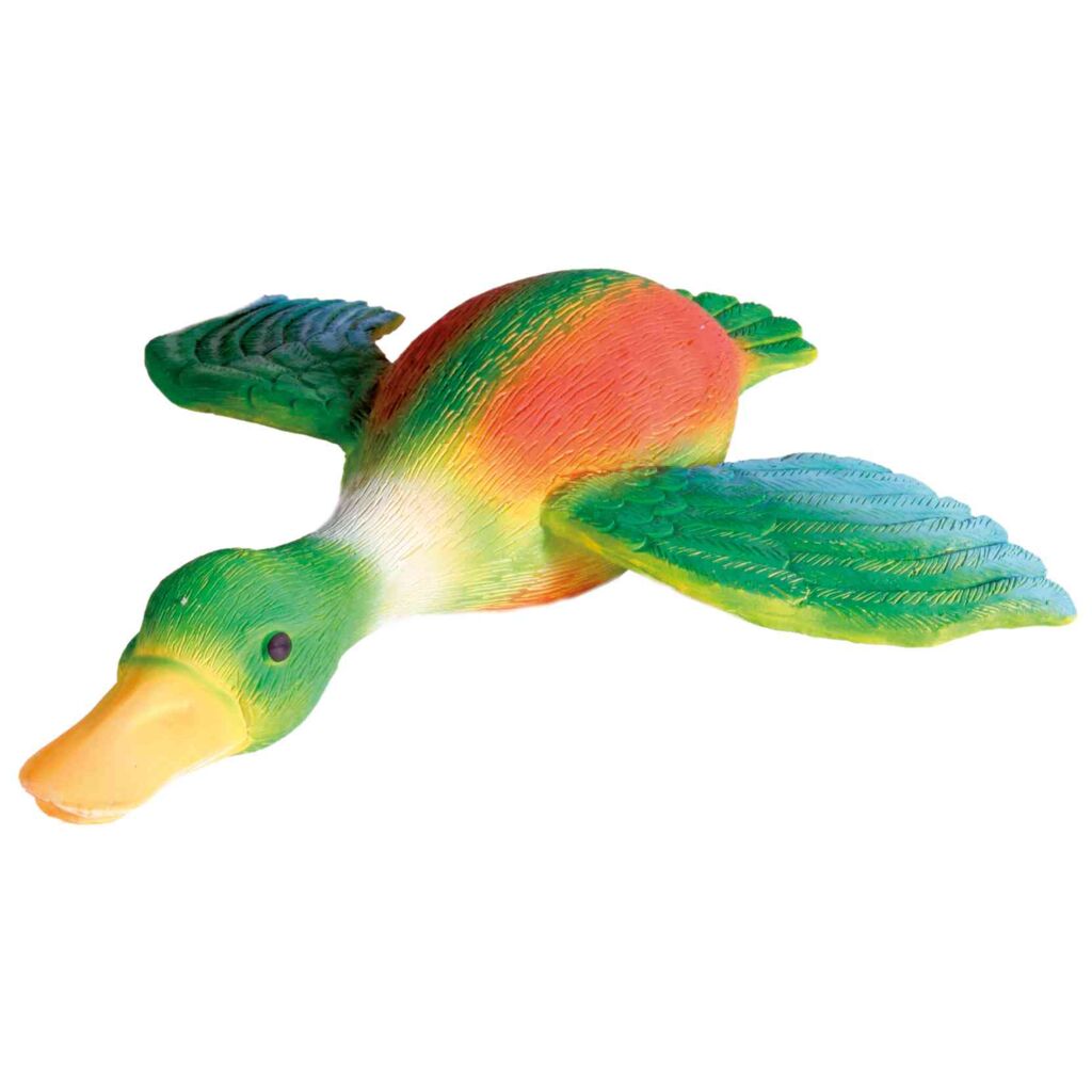 Trixie Latex Duck with Animal Sound Dog Toy - GREEN/30CM