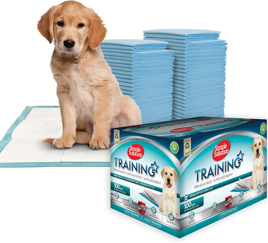 Simple Solution Premium Dog And Puppy Training Pads, White, Pack Of 100