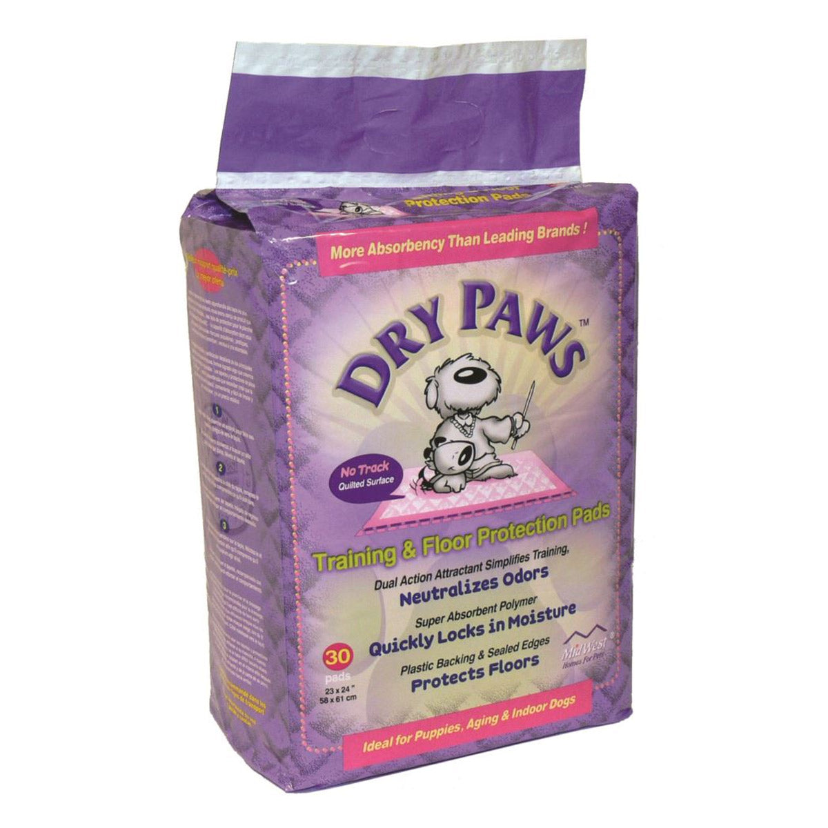 MidWest Dry Paws Training and Floor Protection Pads 30 Pack