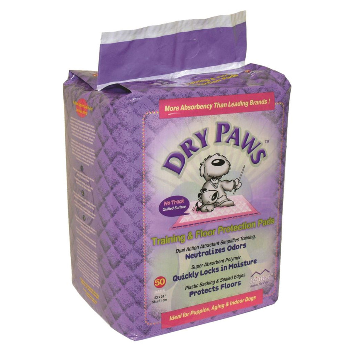 MidWest Dry Paws Training and Floor Protection Pads 50 Pack