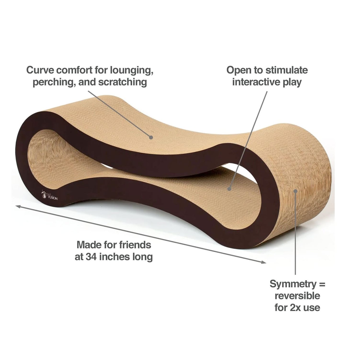 PetFusion Cat Scratcher Lounge - Deluxe