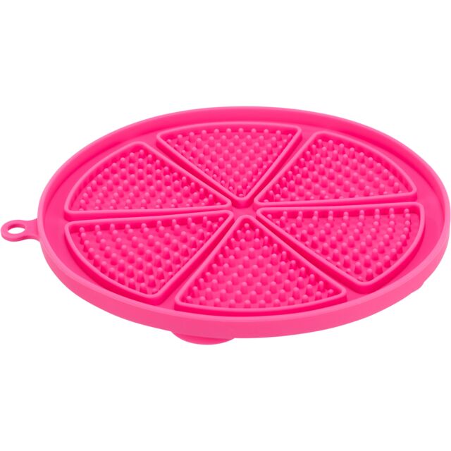 Trixie Lick'n'Snack Round Mat with Suction Pad for Dogs Pink/18cm