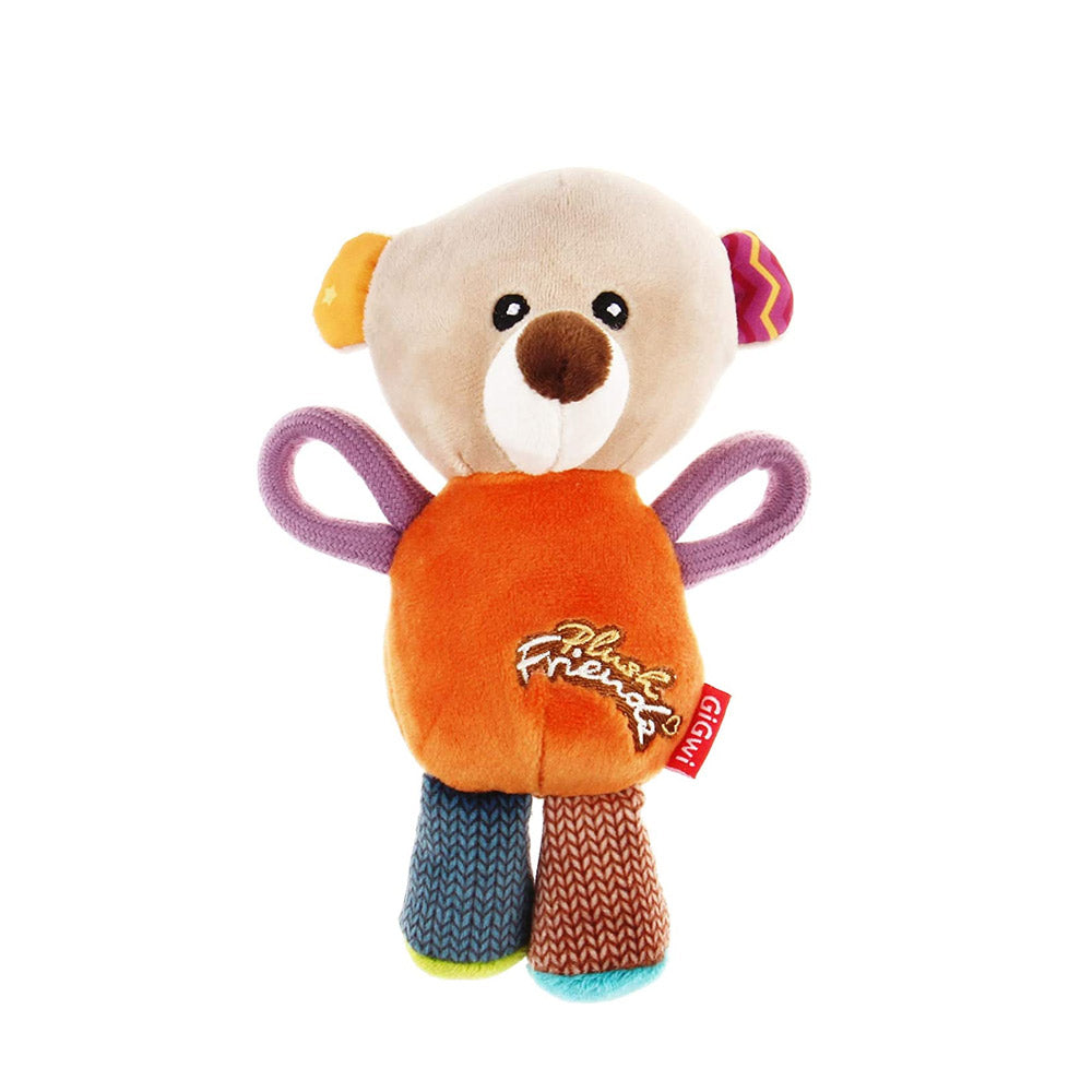 GiGwi Plush Friendz Squeaker Dog Toy - Bear