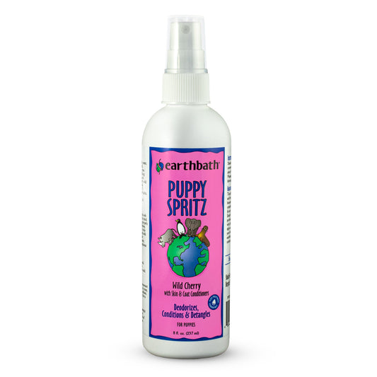 earthbath® Puppy Spritz Wild Cherry with Skin & Coat Conditioners Made in USA 8 oz pump spray