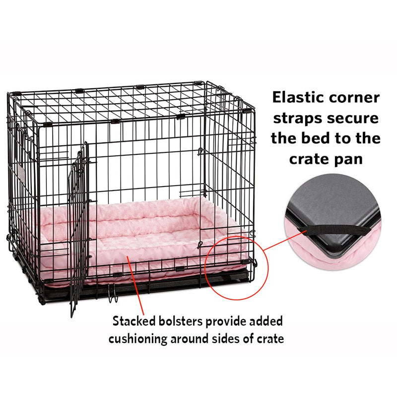 QuietTime Pink Fashion Double Bolster Bed