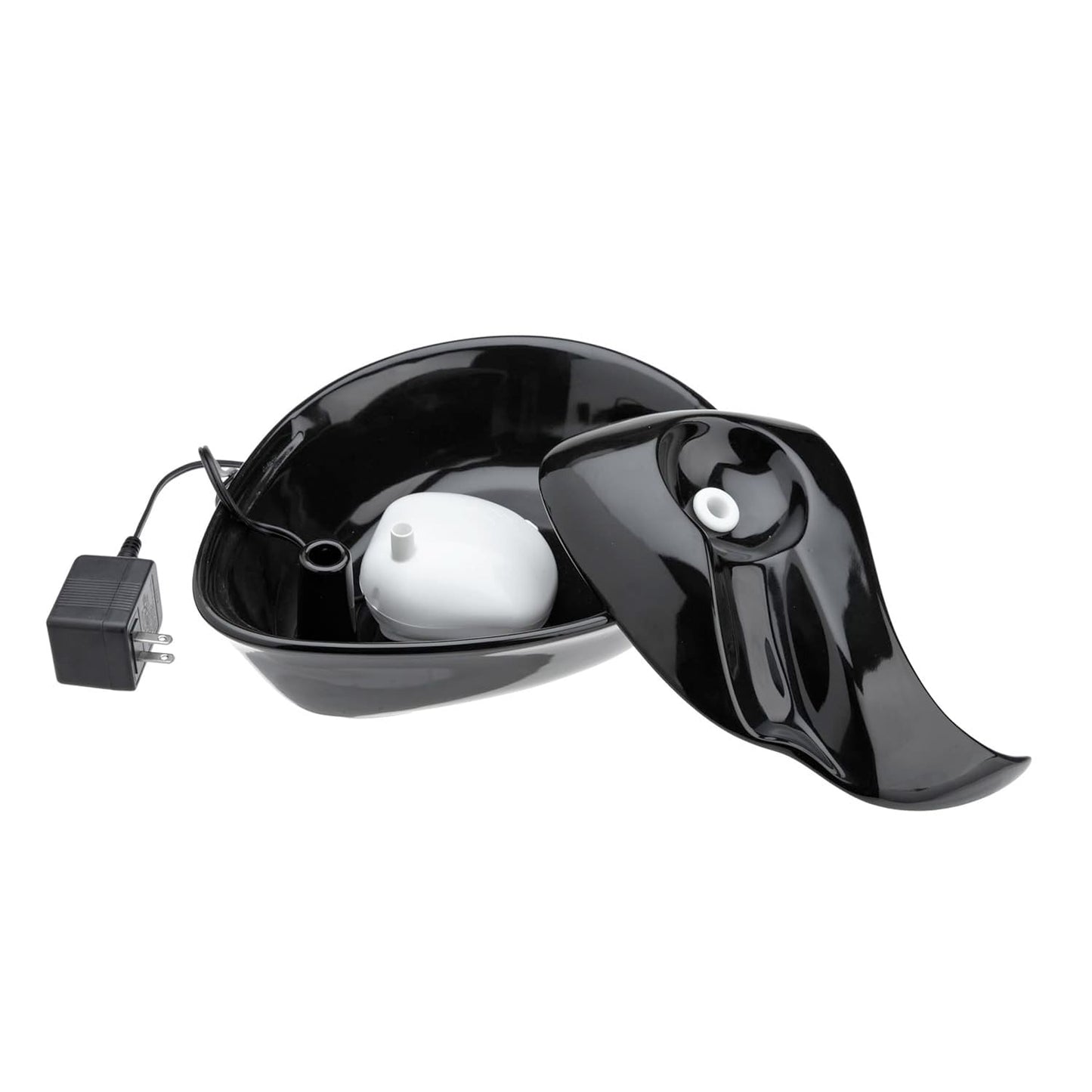 Raindrop Durable Ceramic Pet Fountain 60 oz (Black)