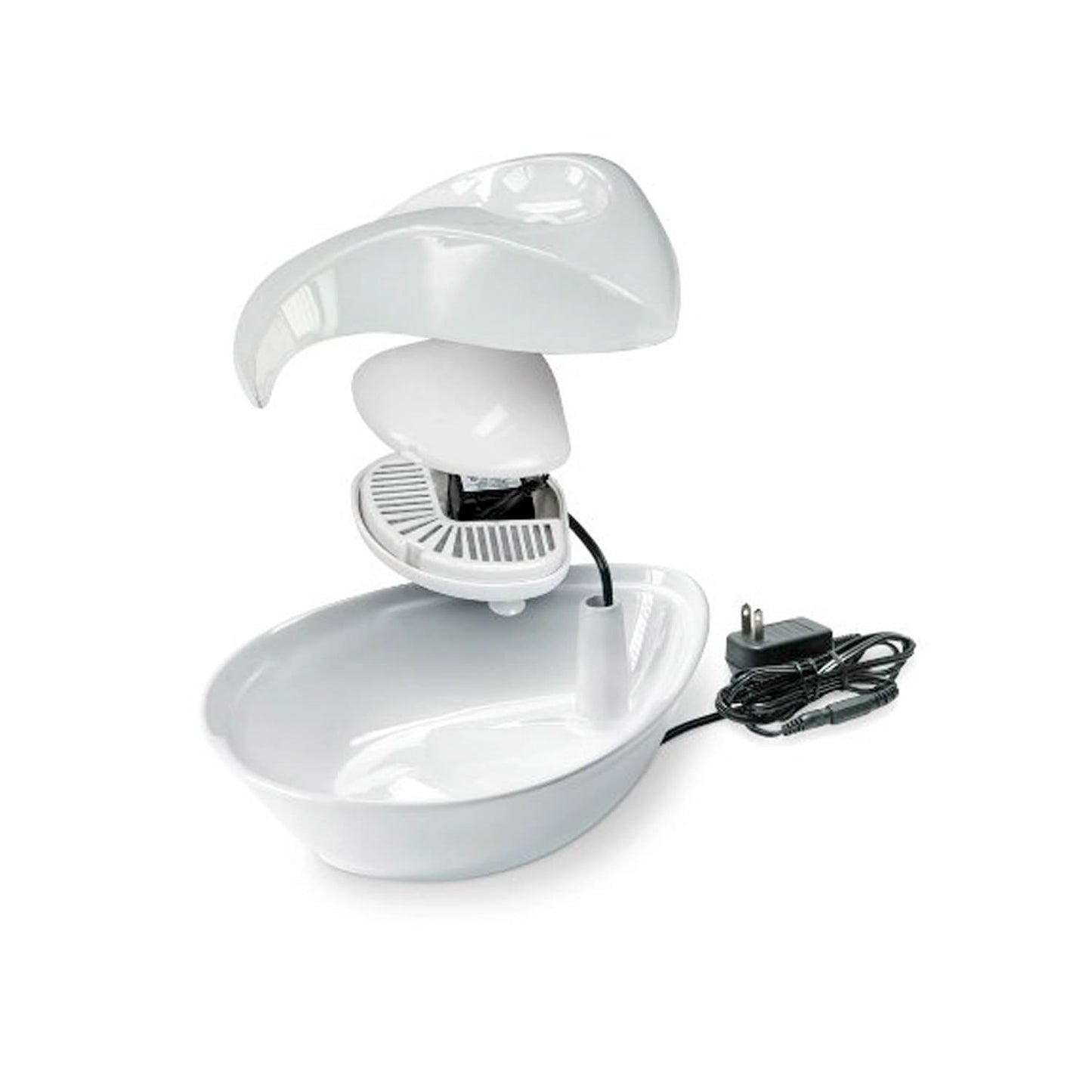 Raindrop Durable Ceramic Pet Fountain 60oz (White)