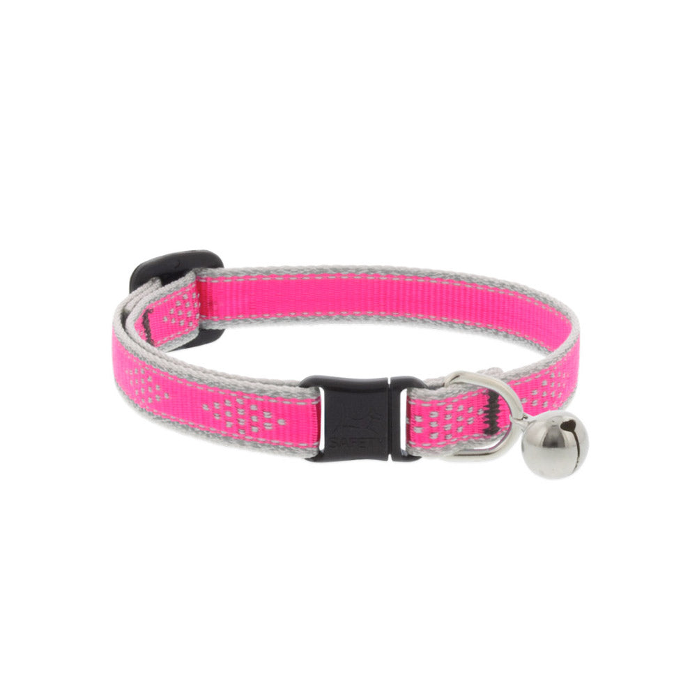 Reflective Safety Cat Collar - Pink Diamond - With Bell