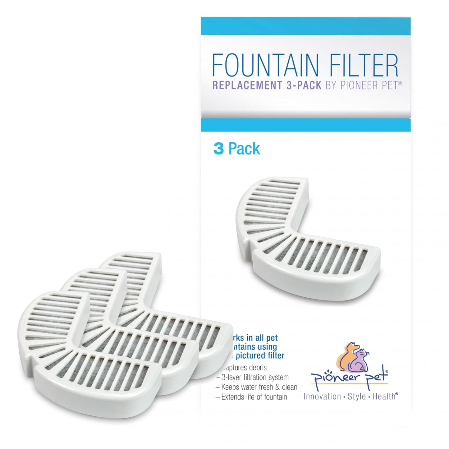 Fountain Replacement Filters 3-Pack