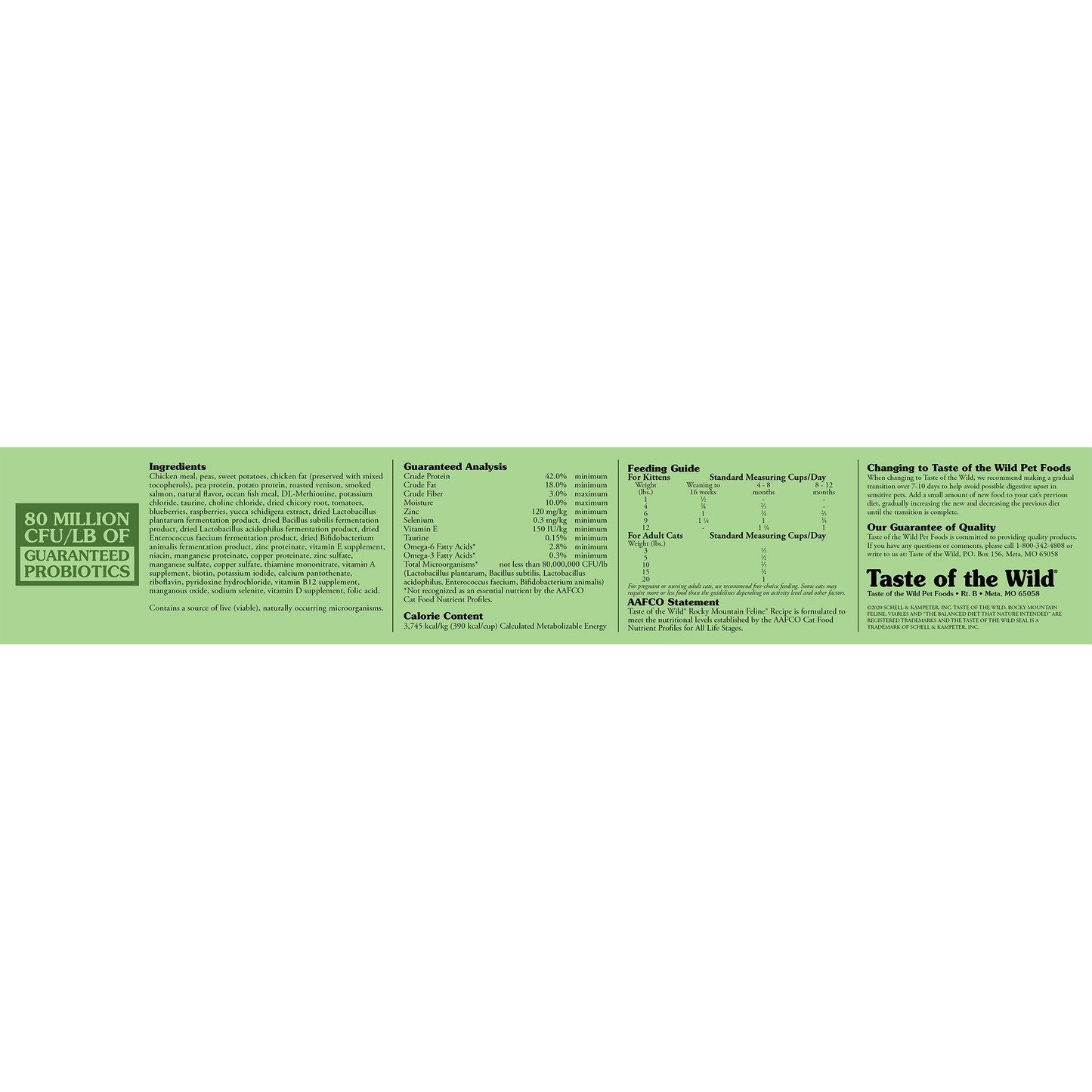 Rocky Mountain Feline Recipe - 6.35kg(14 lbs)