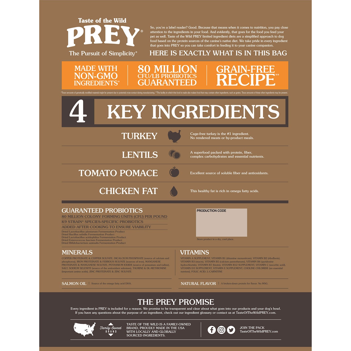 PREY Turkey Limited Ingredient Formula for Dogs