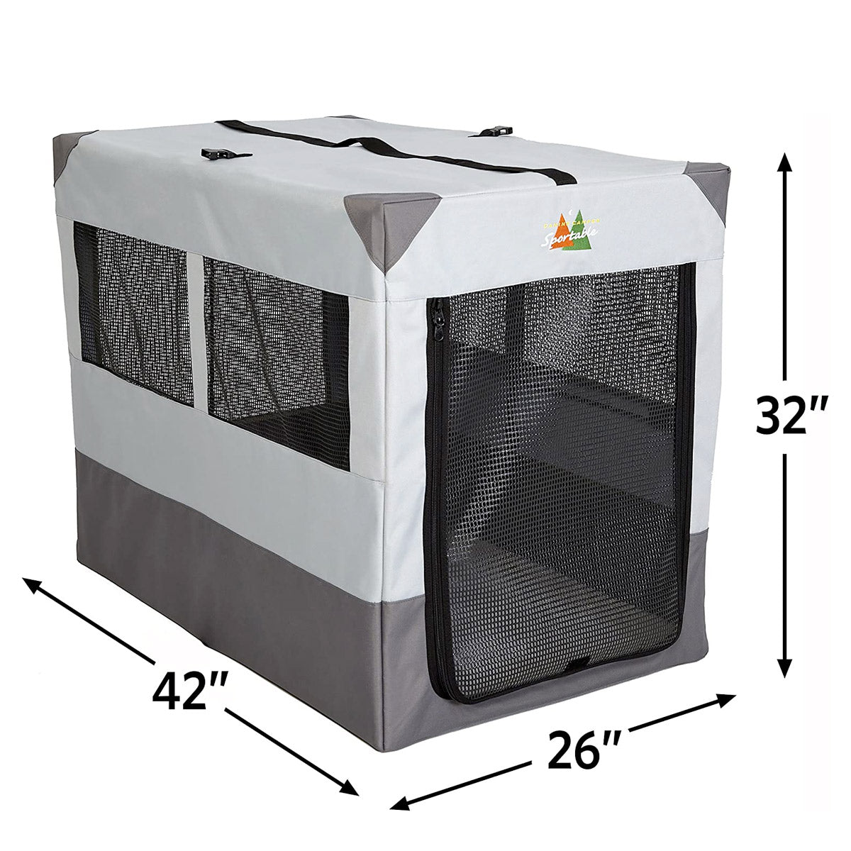 Canine Camper Sportable Tent Dog Crate, 42" L X 26" W X 32" H