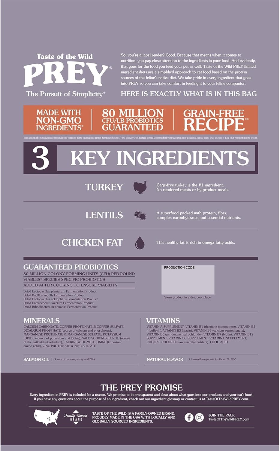 Taste of the Wild Prey Turkey Formula For Cat With Limited Ingredients 2.7kg