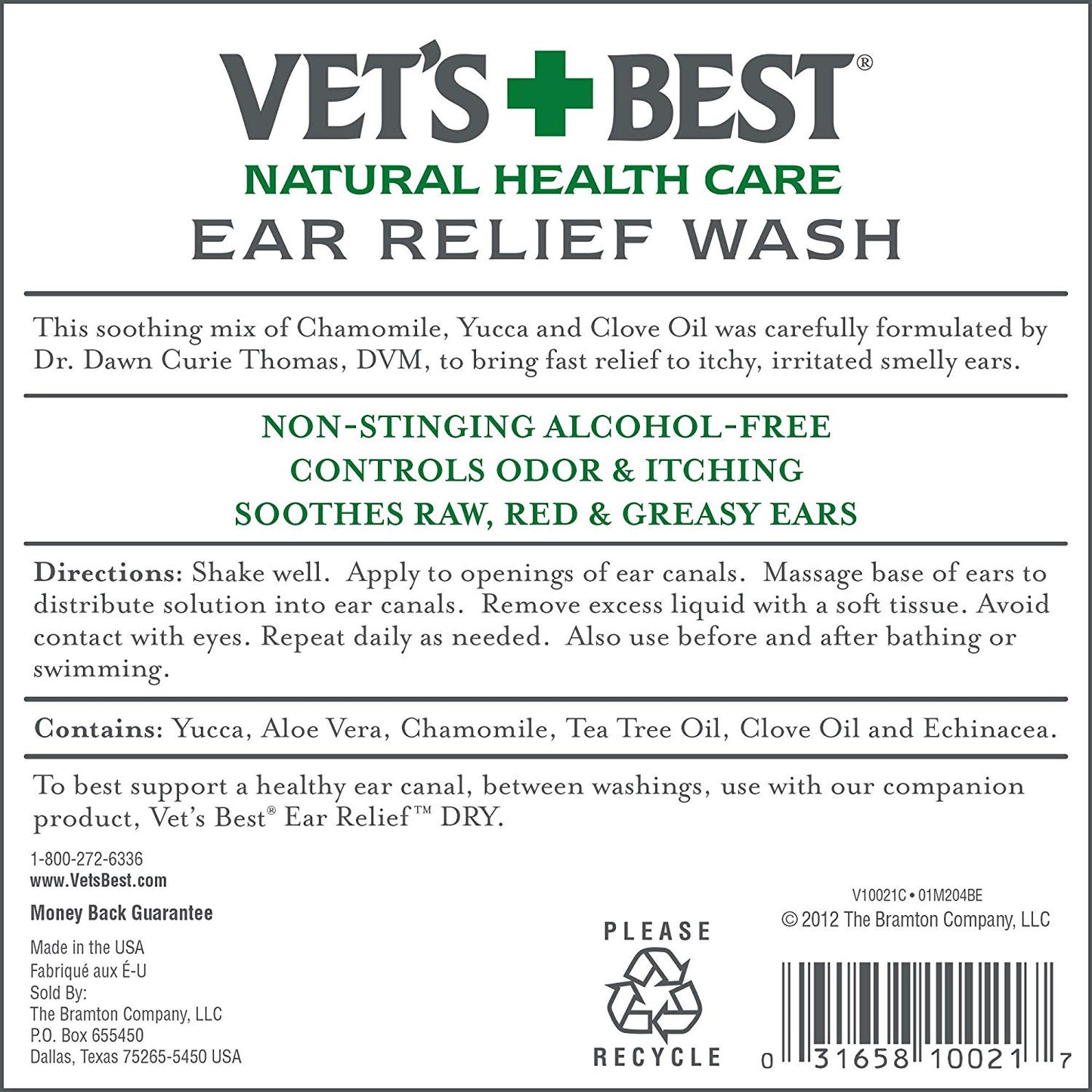 Vet's Best Ear Relief Wash (16oz)