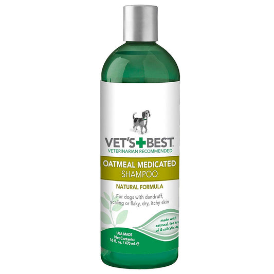 Vet's Best Oatmeal Medicated Dog Shampoo (16 oz)